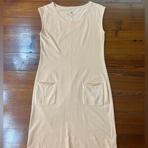 The Territory Ahead 100% Cotton Peach Flowy Tank Dress ~ Size Medium 💚🍄